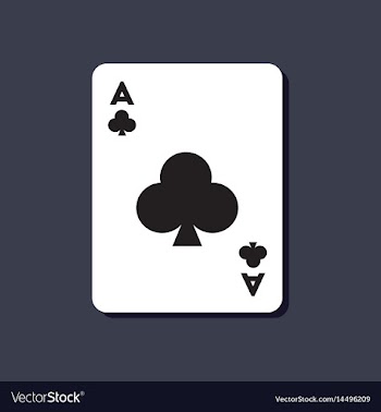 Paper sticker on stylish background poker playing vector image