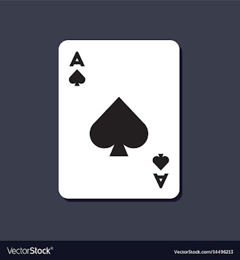 Paper sticker on stylish background poker playing vector image