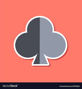 Paper sticker on stylish background poker playing vector image