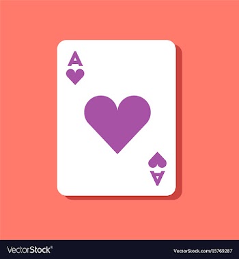 Paper sticker on stylish background poker playing vector image