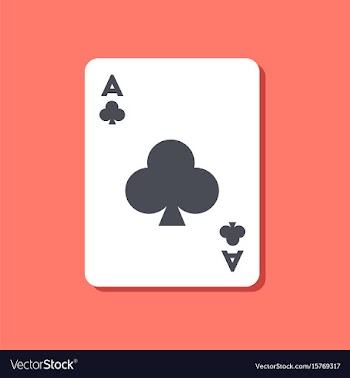 Paper sticker on stylish background poker playing vector image