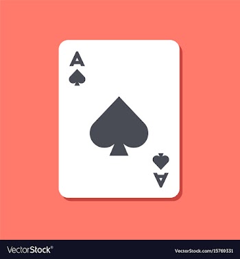 Paper sticker on stylish background poker playing vector image