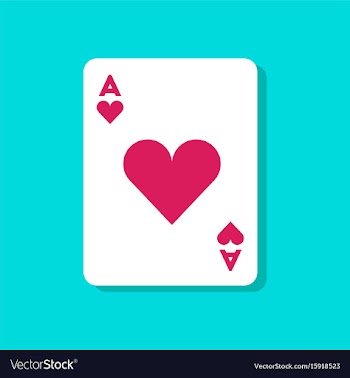 Paper sticker on stylish background poker playing vector image
