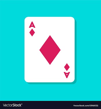 Paper sticker on stylish background poker playing vector image