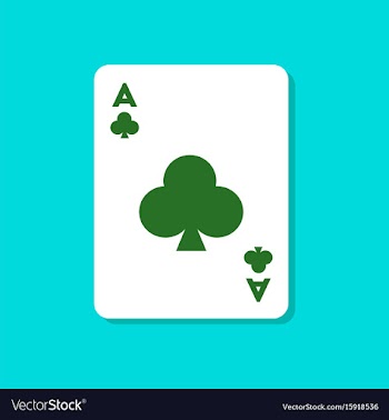 Paper sticker on stylish background poker playing vector image