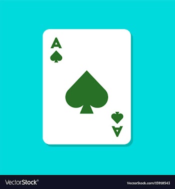 Paper sticker on stylish background poker playing vector image