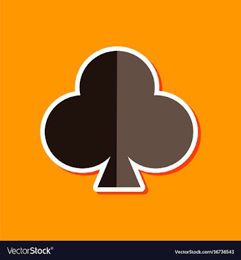 Paper sticker on stylish background poker playing vector image