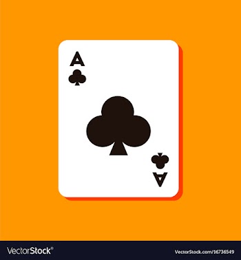Paper sticker on stylish background poker playing vector image