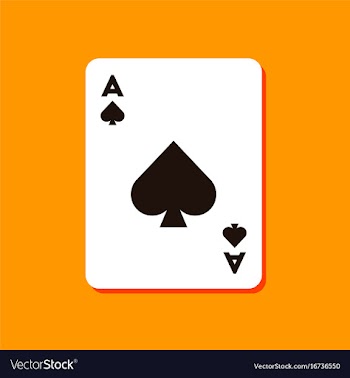 Paper sticker on stylish background poker playing vector image