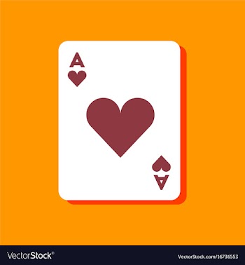 Paper sticker on stylish background poker playing vector image