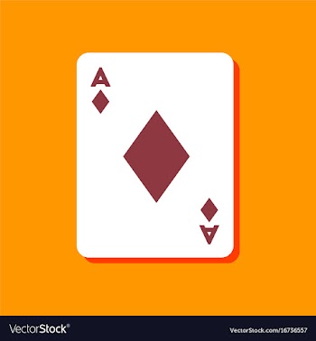 Paper sticker on stylish background poker playing vector image