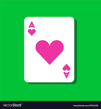 Paper sticker on stylish background poker playing vector image