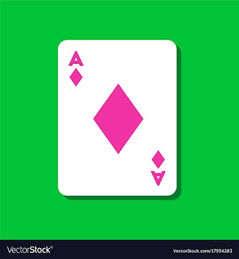 Paper sticker on stylish background poker playing vector image