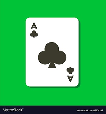 Paper sticker on stylish background poker playing vector image
