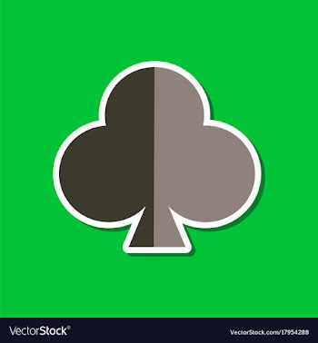 Paper sticker on stylish background poker playing vector image