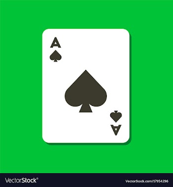 Paper sticker on stylish background poker playing vector image