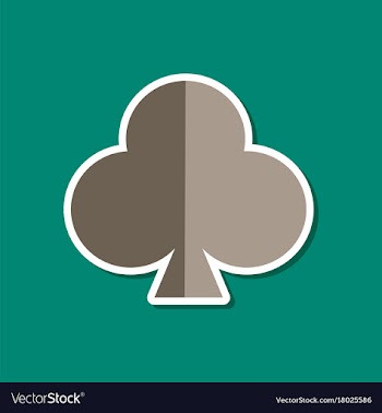Paper sticker on stylish background poker playing vector image