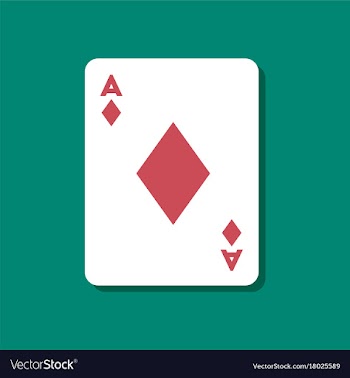 Paper sticker on stylish background poker playing vector image
