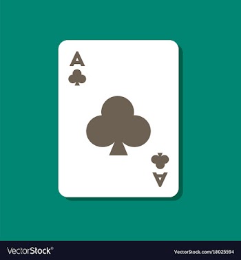 Paper sticker on stylish background poker playing vector image