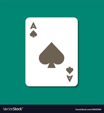 Paper sticker on stylish background poker playing vector image
