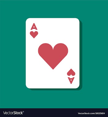 Paper sticker on stylish background poker playing vector image