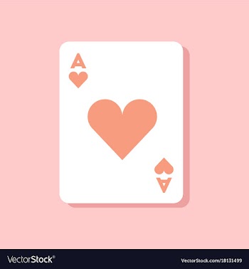 Paper sticker on stylish background poker playing vector image
