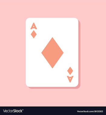 Paper sticker on stylish background poker playing vector image