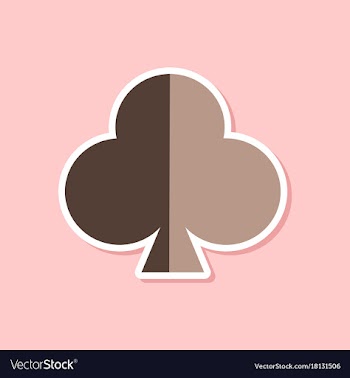 Paper sticker on stylish background poker playing vector image