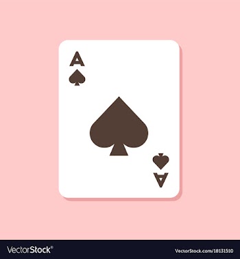 Paper sticker on stylish background poker playing vector image