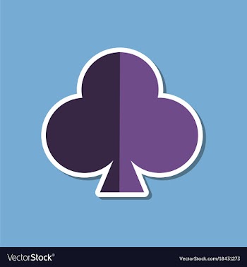 Paper sticker on stylish background poker playing vector image
