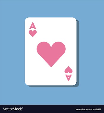 Paper sticker on stylish background poker playing vector image