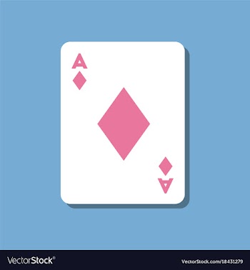 Paper sticker on stylish background poker playing vector image