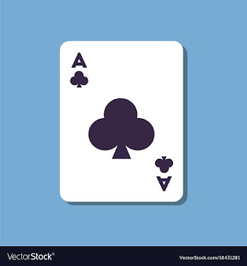 Paper sticker on stylish background poker playing vector image
