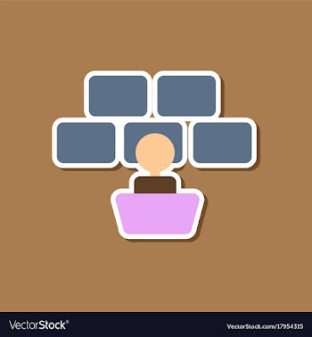 Paper sticker on stylish background poker screen vector image