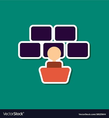 Paper sticker on stylish background poker screen vector image