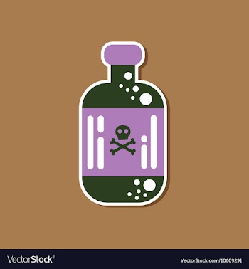 Paper sticker on stylish background potion in vector image