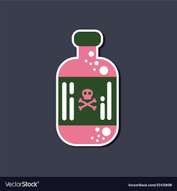Paper sticker on stylish background potion in vector image