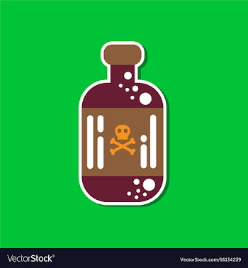 Paper sticker on stylish background potion in vector image