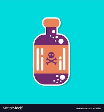 Paper sticker on stylish background potion in vector image
