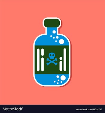 Paper sticker on stylish background potion in vector image