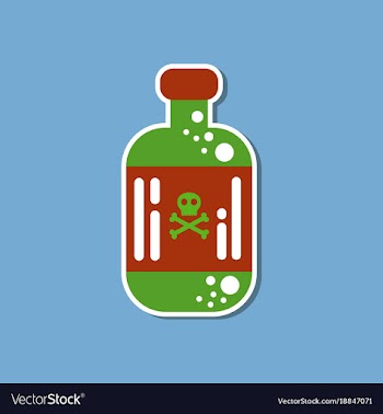 Paper sticker on stylish background potion in vector image