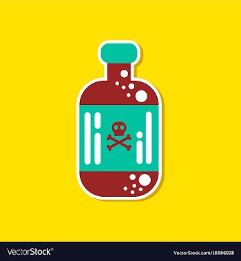 Paper sticker on stylish background potion in vector image