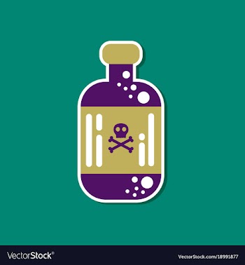 Paper sticker on stylish background potion in vector image