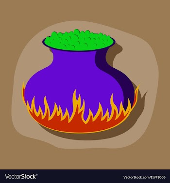 Paper sticker on stylish background potion vector image