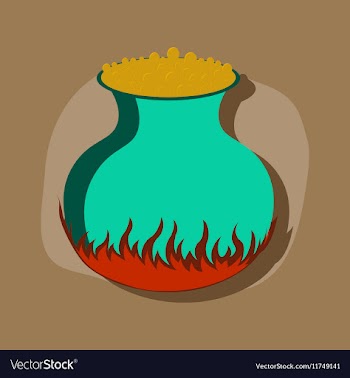 Paper sticker on stylish background potion vector image