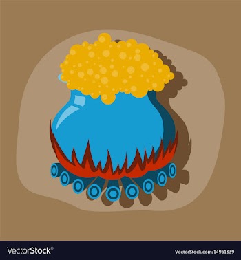 Paper sticker on stylish background potion vector image