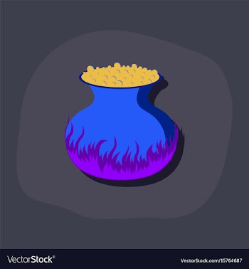 Paper sticker on stylish background potion vector image