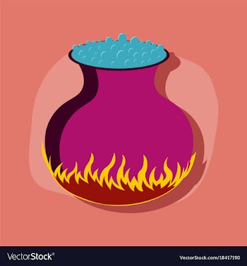 Paper sticker on stylish background potion vector image