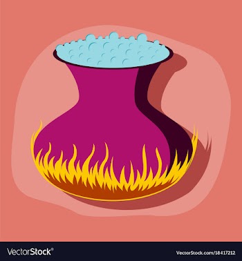 Paper sticker on stylish background potion vector image
