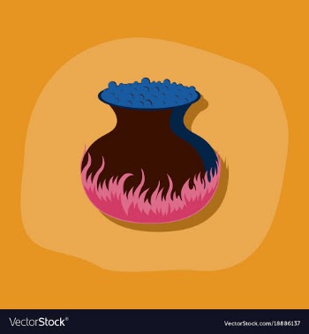 Paper sticker on stylish background potion vector image